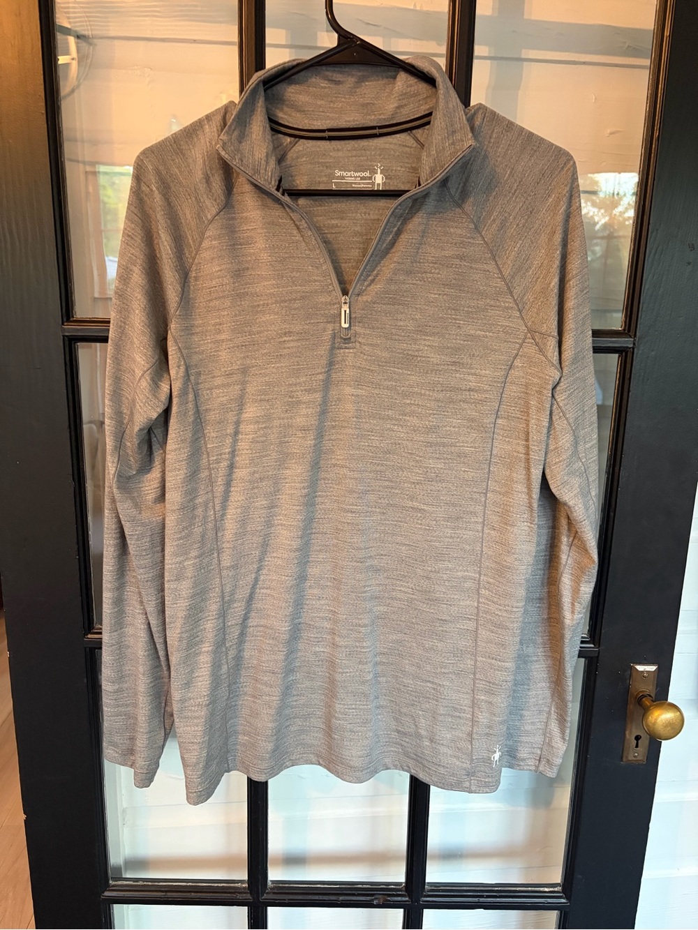 Smartwool women’s Merino 150 Light Gray Half-Zip Pullover Sweater